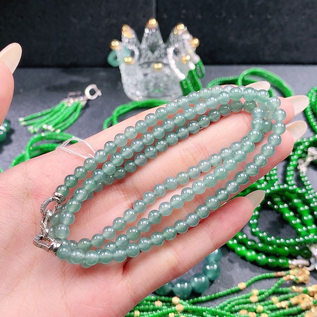 翡翠未镶嵌手链项链