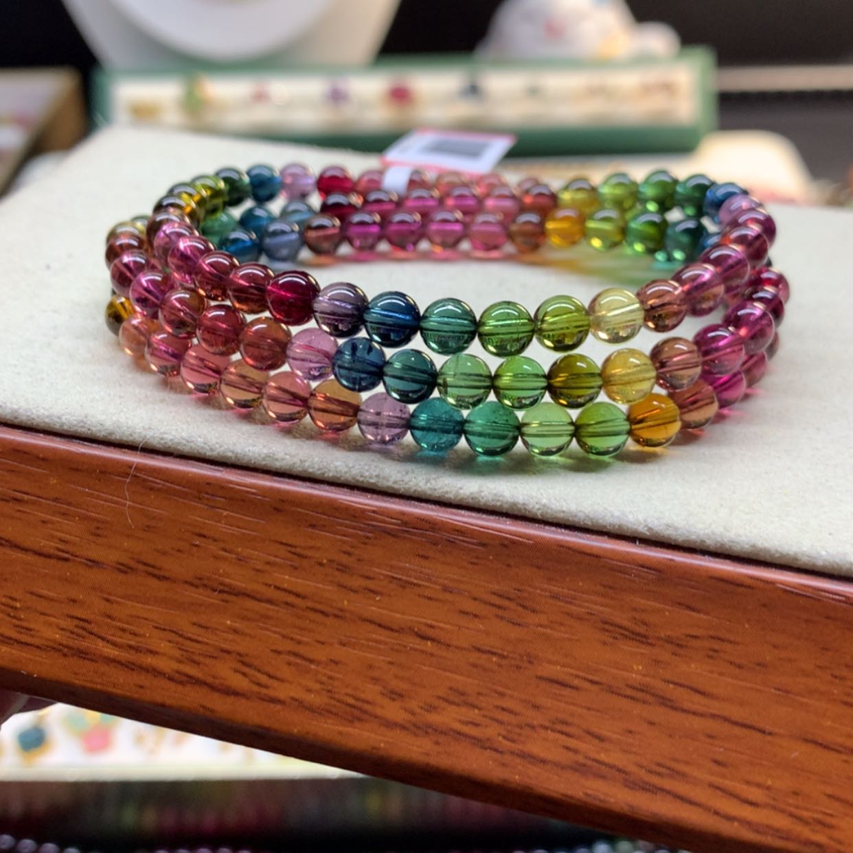 【闪购商品】碧玺手串未镶嵌艳丽彩虹5.3m