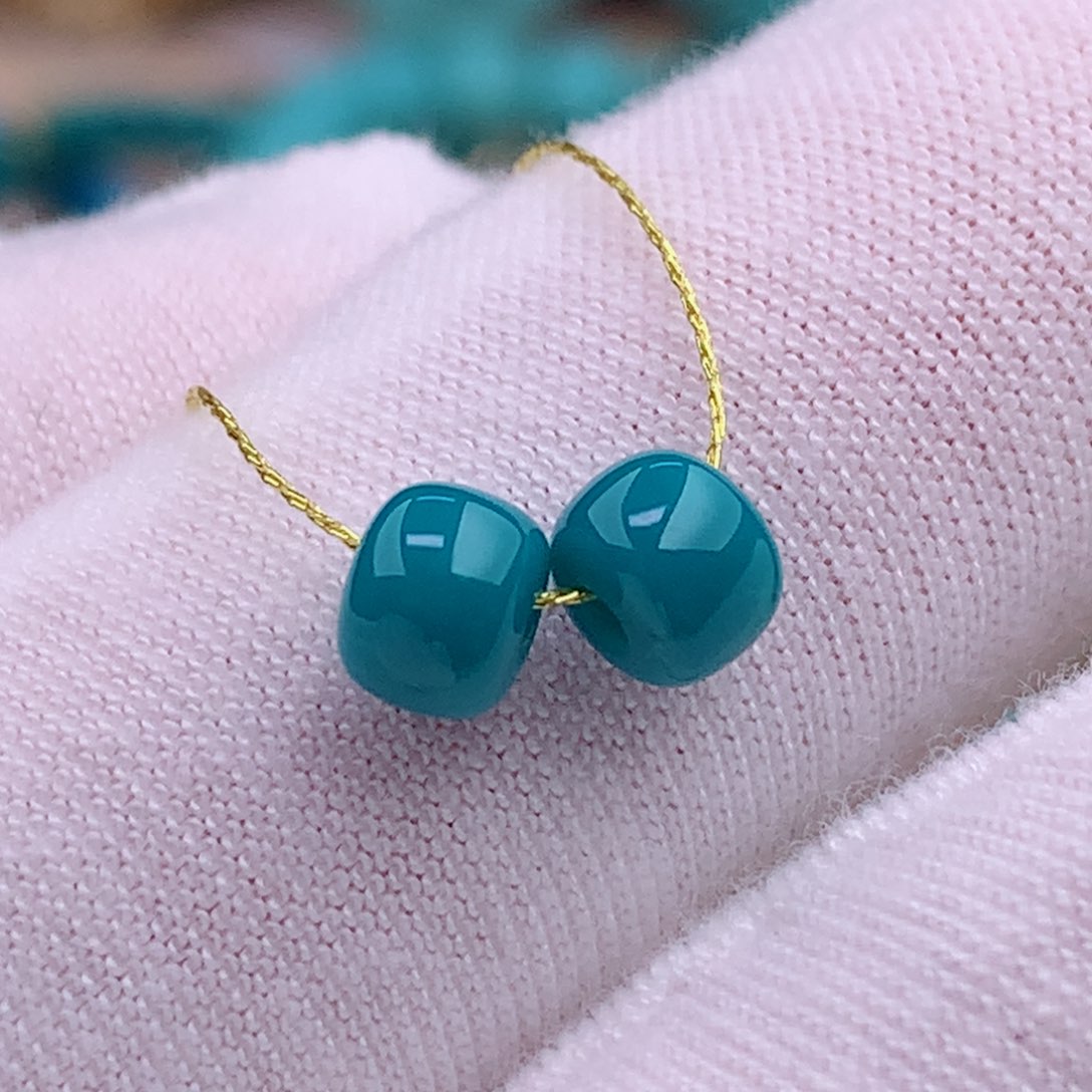 绿松石珠宝奇石未镶嵌5.7mm✖️4.5mm