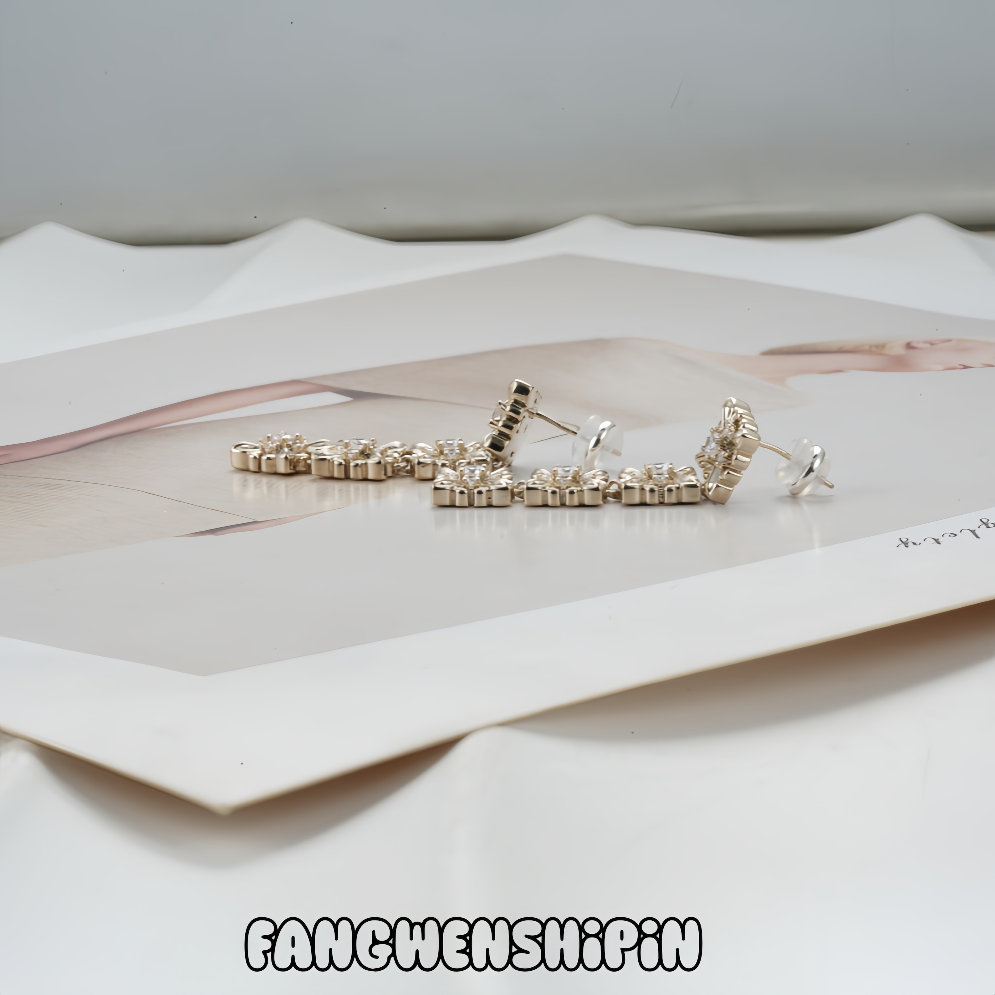 铜合金锆石耳饰 耳环5159