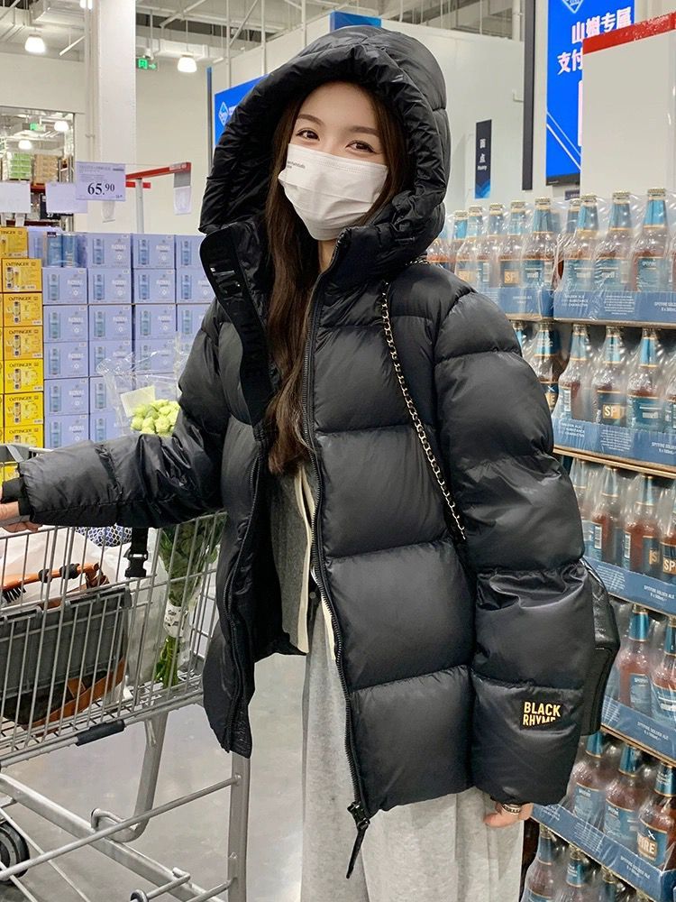 保暖厚款短款连帽女情侣加厚学生棉服显瘦潮流