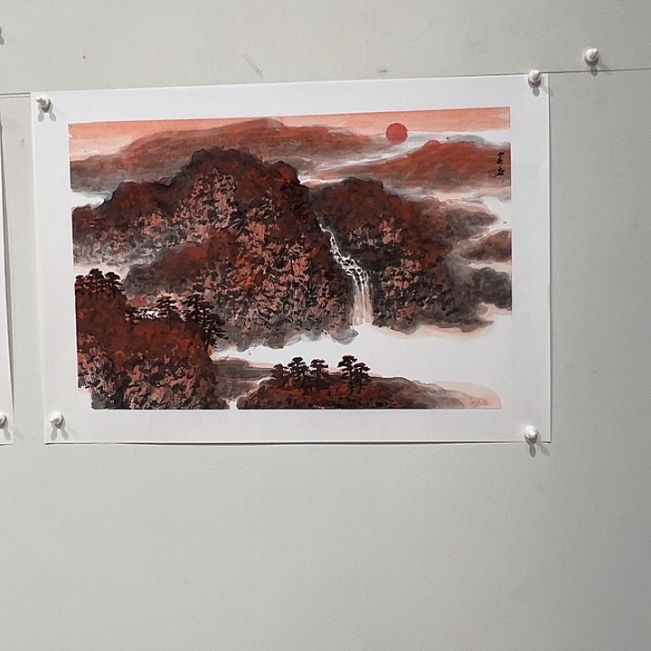 国画查建立老师山水作品