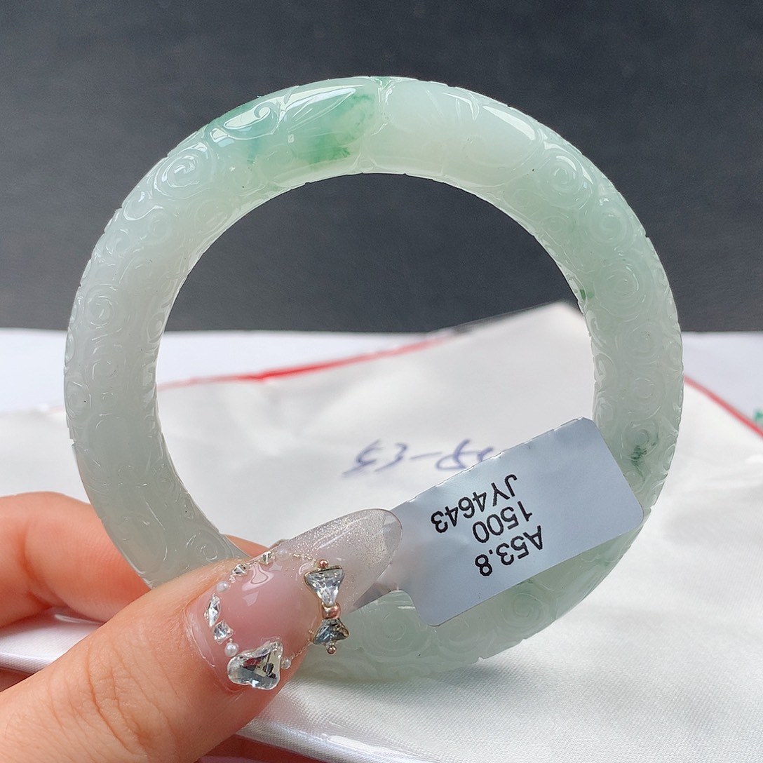 翡翠手镯未镶嵌0098圆54