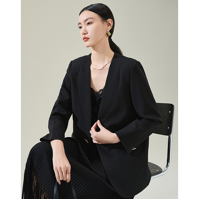 【粉丝专享】MOFAN摩凡春新款黑色西装MAU474010