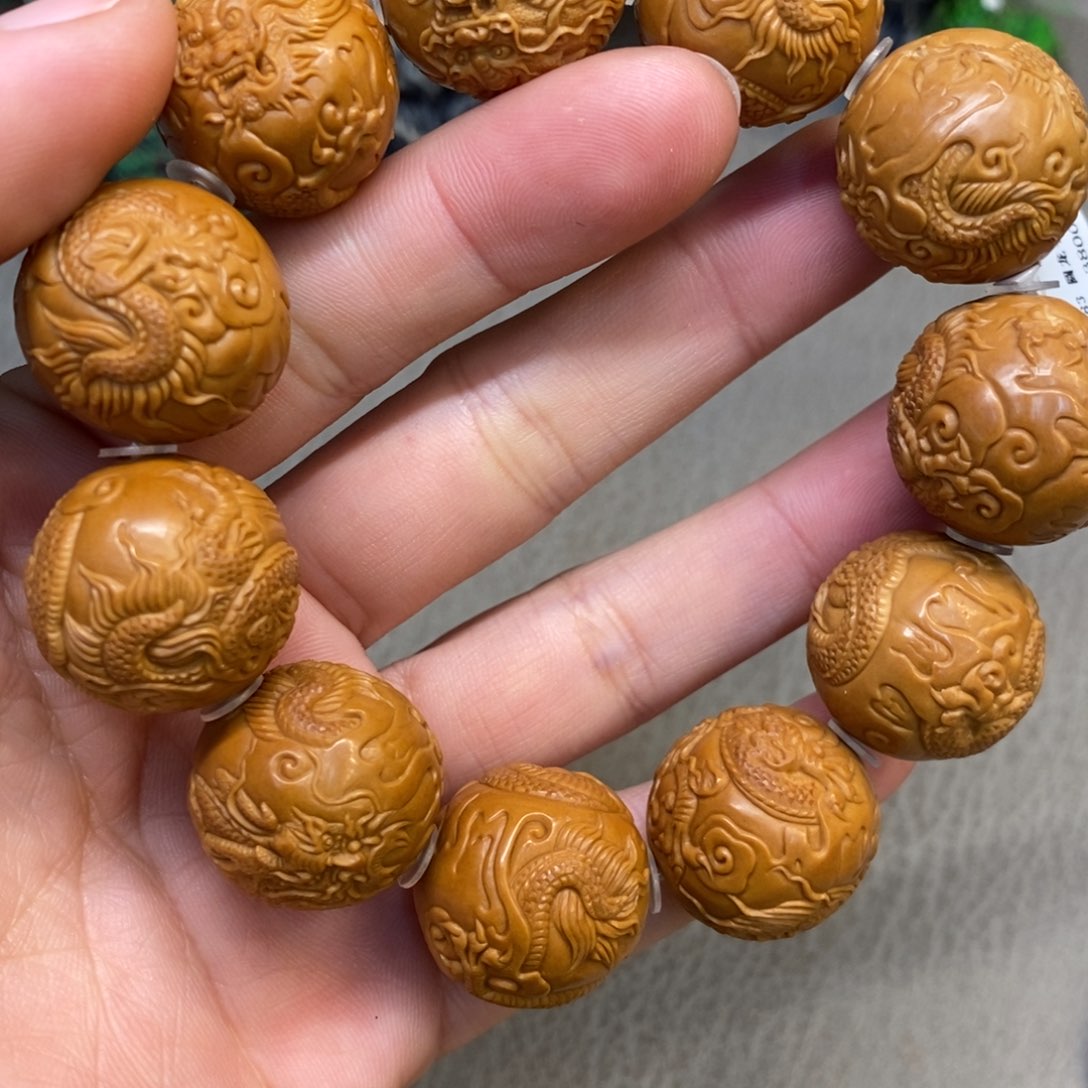 橄榄核手串/手链周派正圆龙