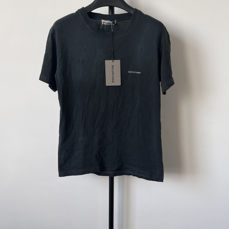 未使用 Balenciaga/巴黎世家 纯色圆领套头短袖 T恤 01745