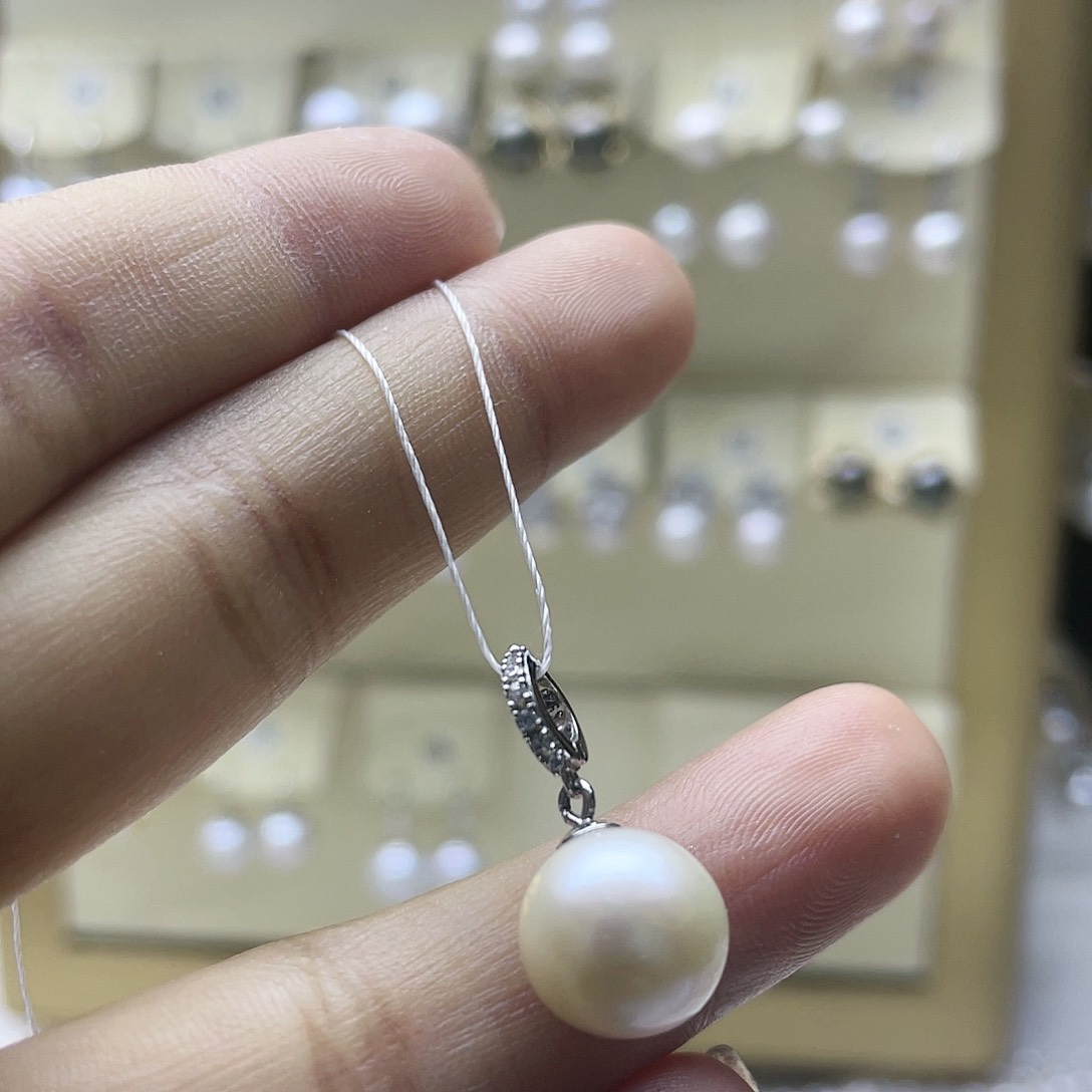 淡水珍珠颈饰银S925镶嵌