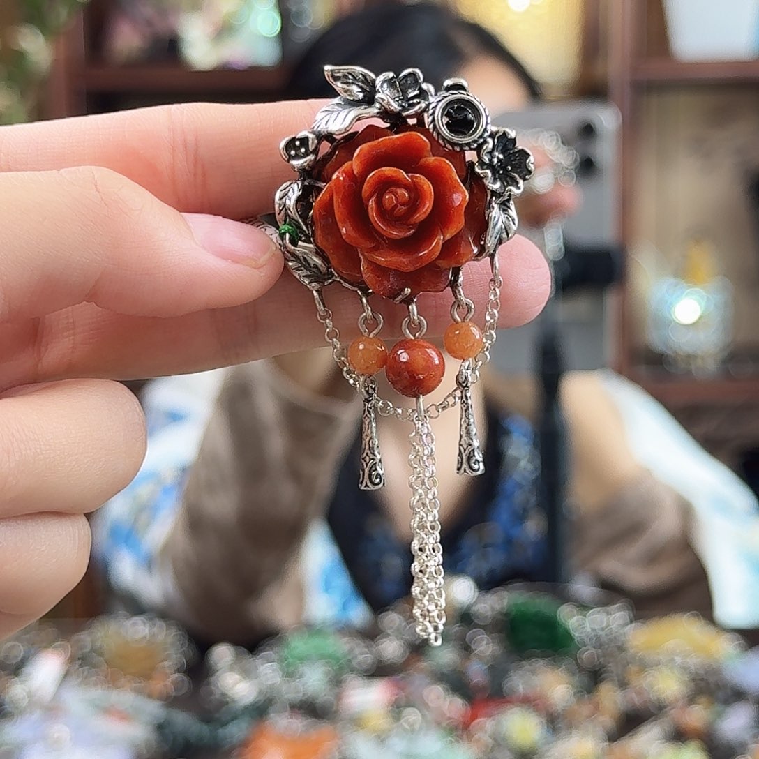 翡翠银S925镶嵌戒指