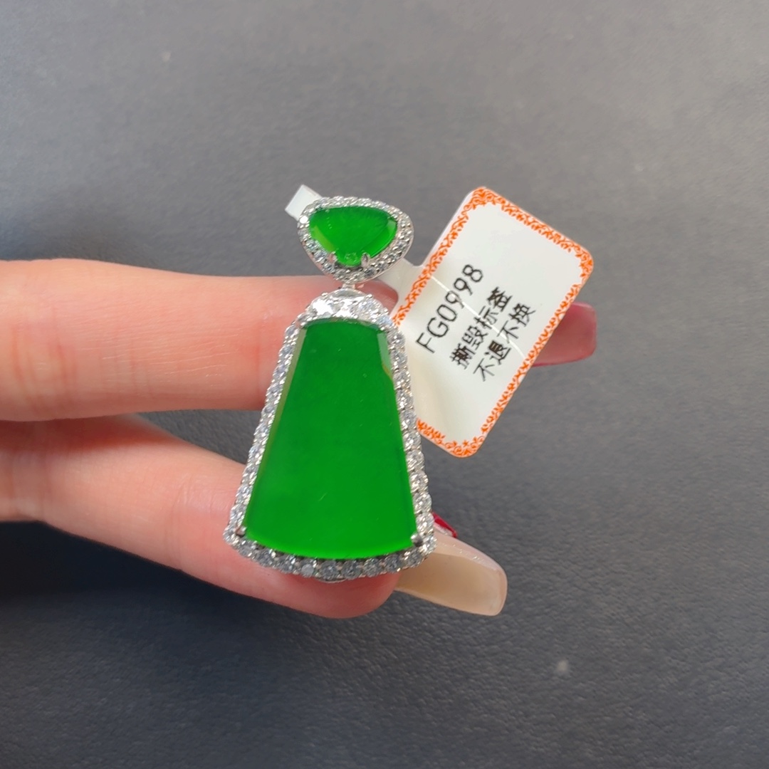 翡翠银S925镶嵌戒指