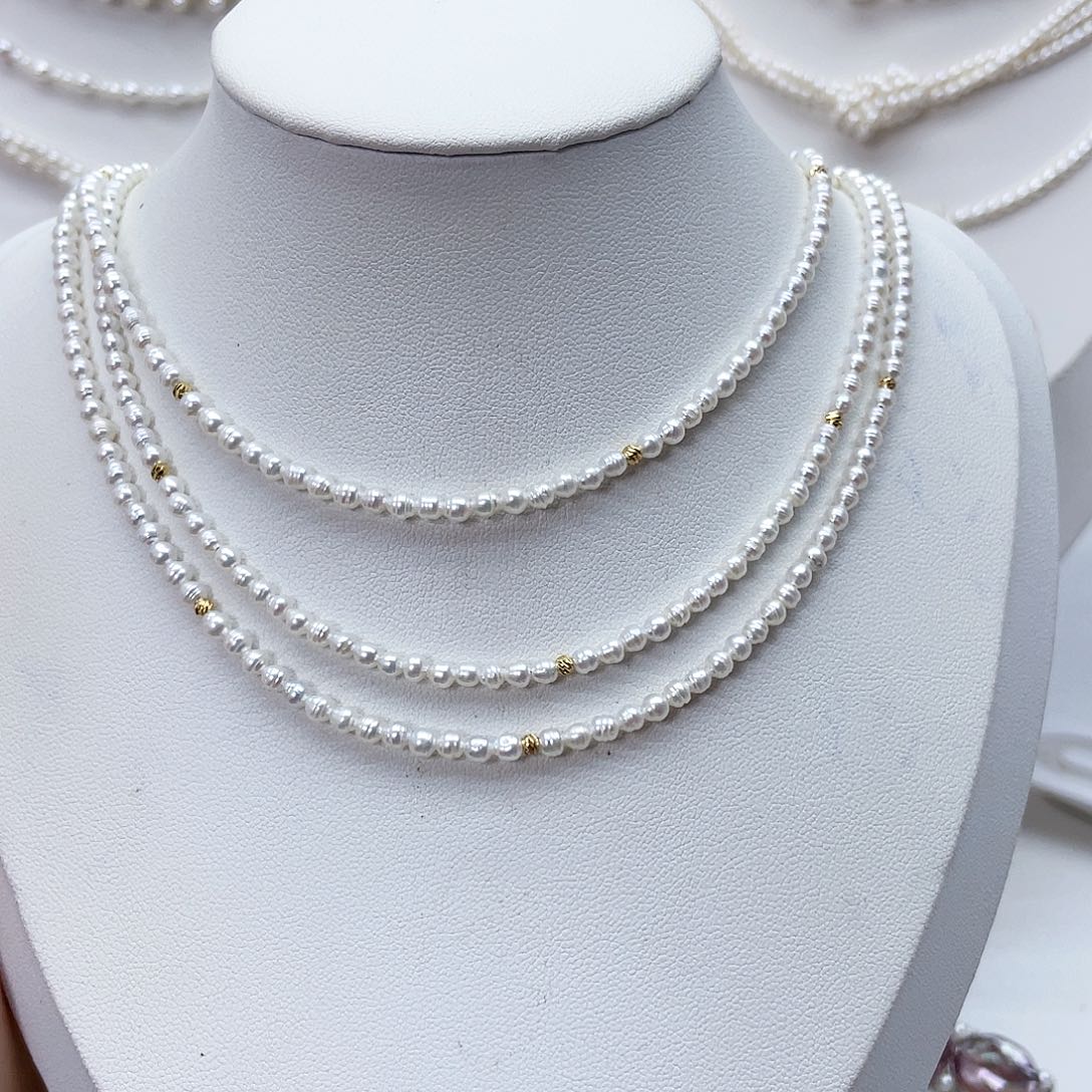 颈饰银S925镶嵌淡水珍珠