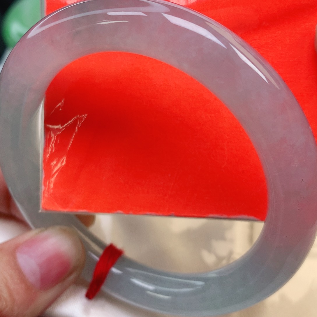 未镶嵌手镯翡翠天然A货翡翠冰润圆条142号