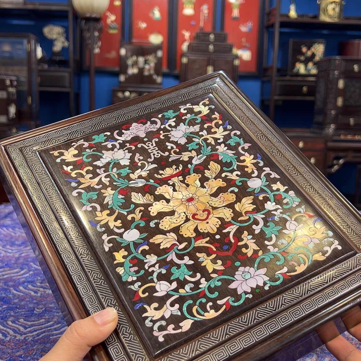 【闪购商品】红酸枝木类成套家具茶盒