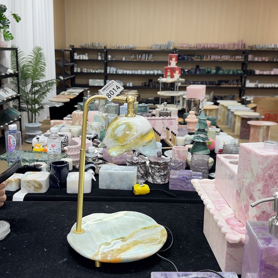 8014马尔代夫蓝花朵台灯福利