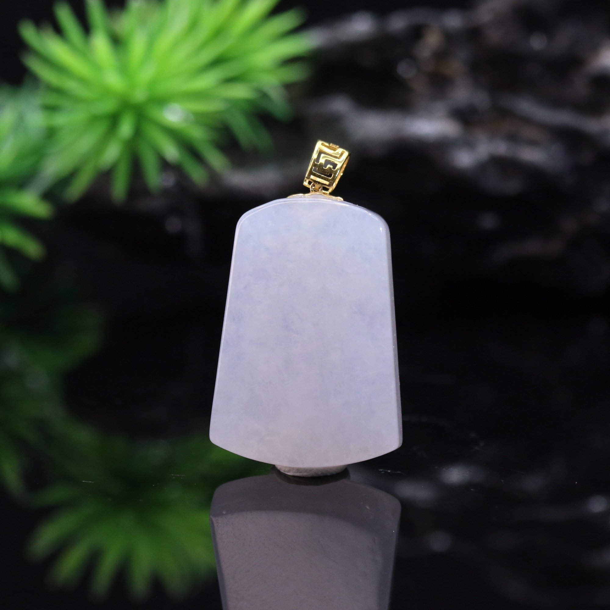 22天然缅甸翡翠A货18k无事牌吊坠/901498/上海嘉禾拍卖