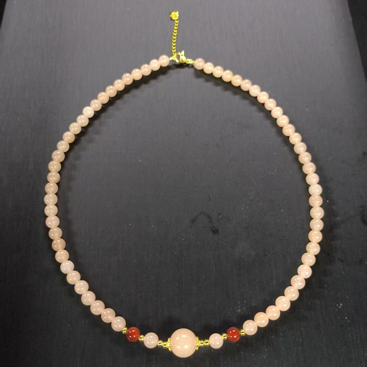 藕粉南红项链6m+*（多样性发一件）