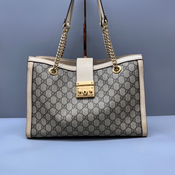 95新 GUCCI/古驰 老花paldock托特包 无钥匙牌 尺寸34*24 SV18171