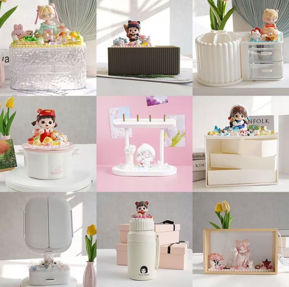 （直播拆）正版手作奶油胶DIY大娃混端组合摆件