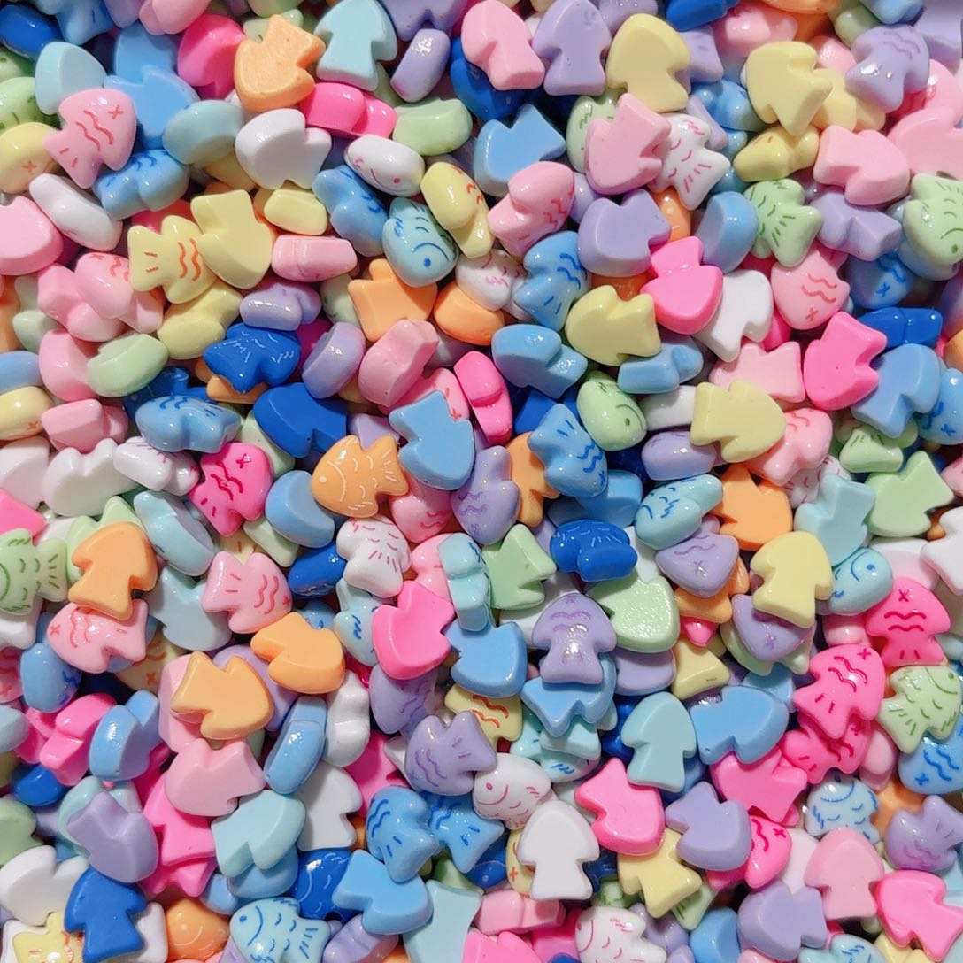 塑料想念金粉超迷你小鱼100