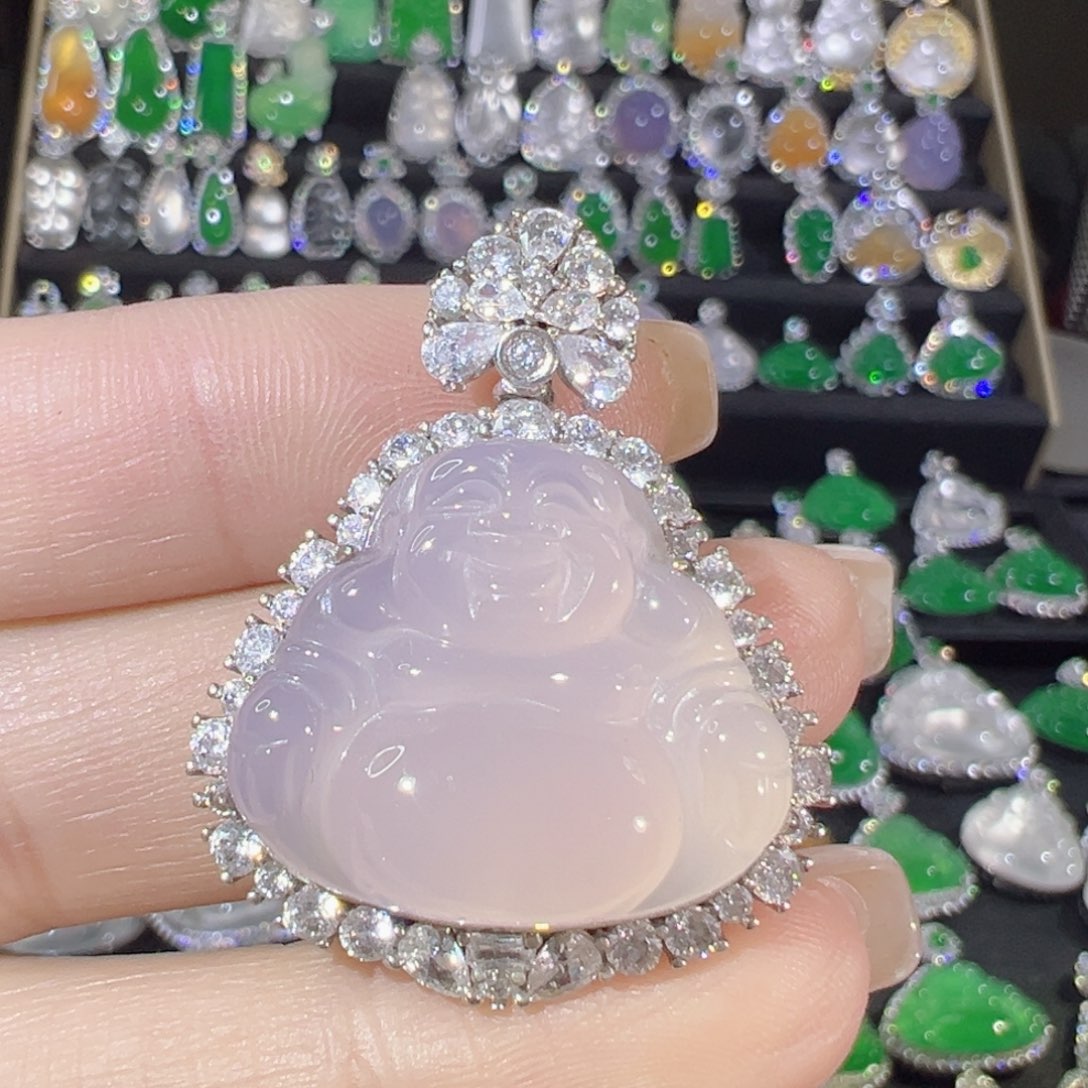 玛瑙/玉髓颈饰银S925镶嵌