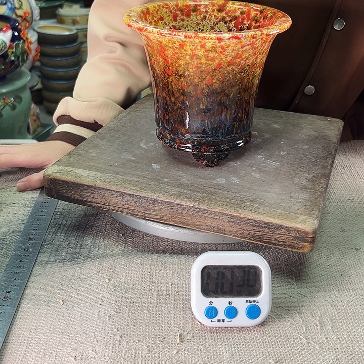 木***人泳坤堂石湾花盆陶瓷