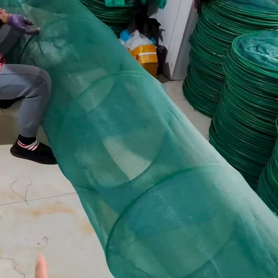 密眼大直径网尾五圈四须，正常堵防水耗子螃蟹后堵都有，旋网网兜