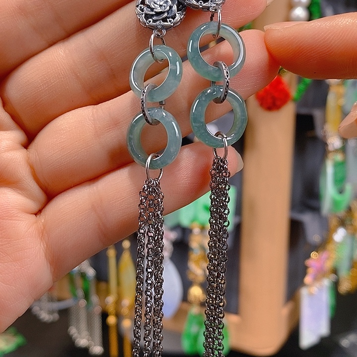 翡翠未镶嵌耳饰翡翠