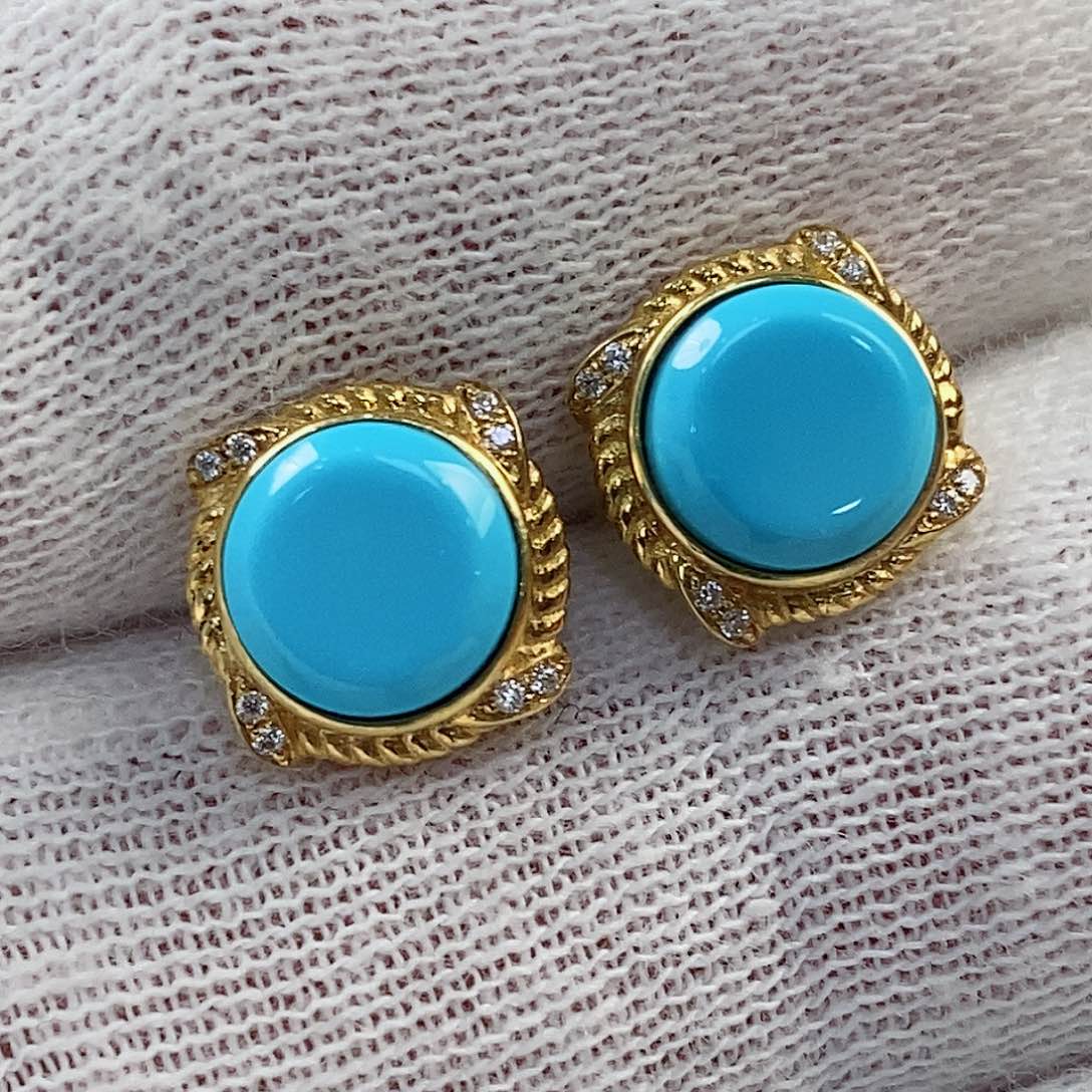 绿松石配饰18K金镶嵌