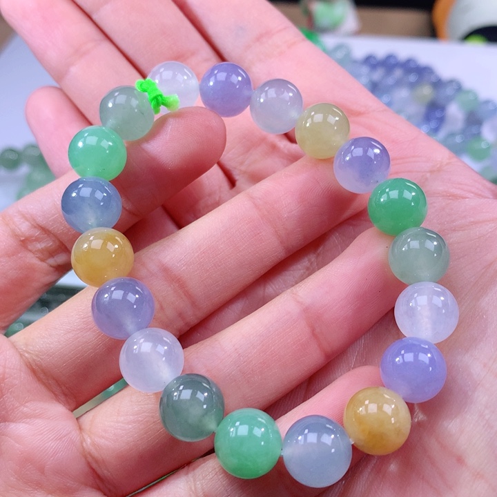 翡翠手链未镶嵌娅翡翠