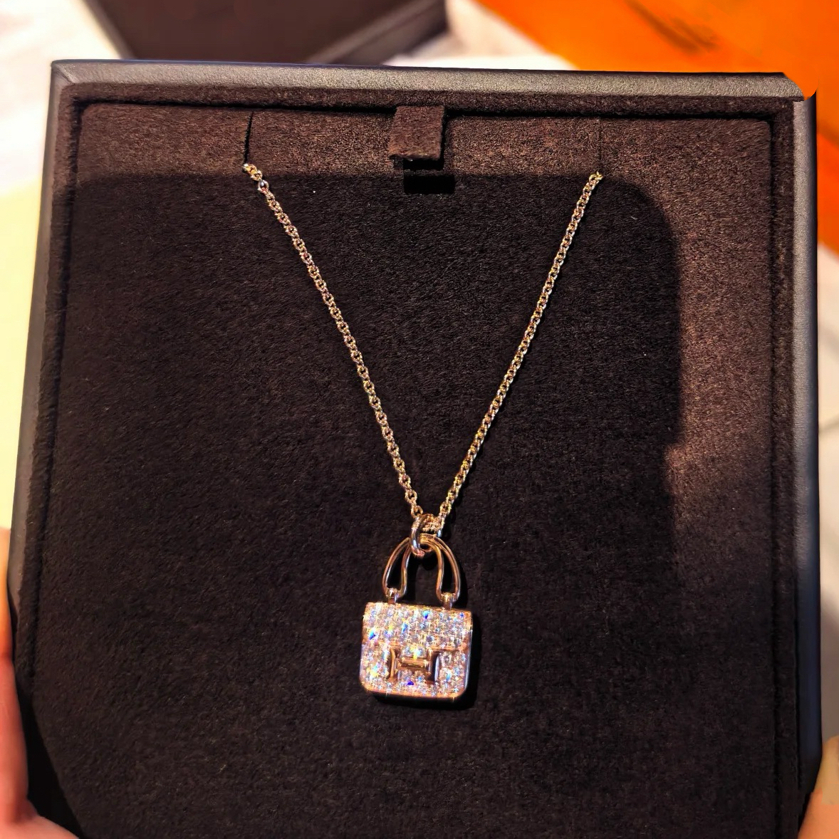 合金项链 2439【H包赚镀玫瑰金项链】白富美标配满镶项链