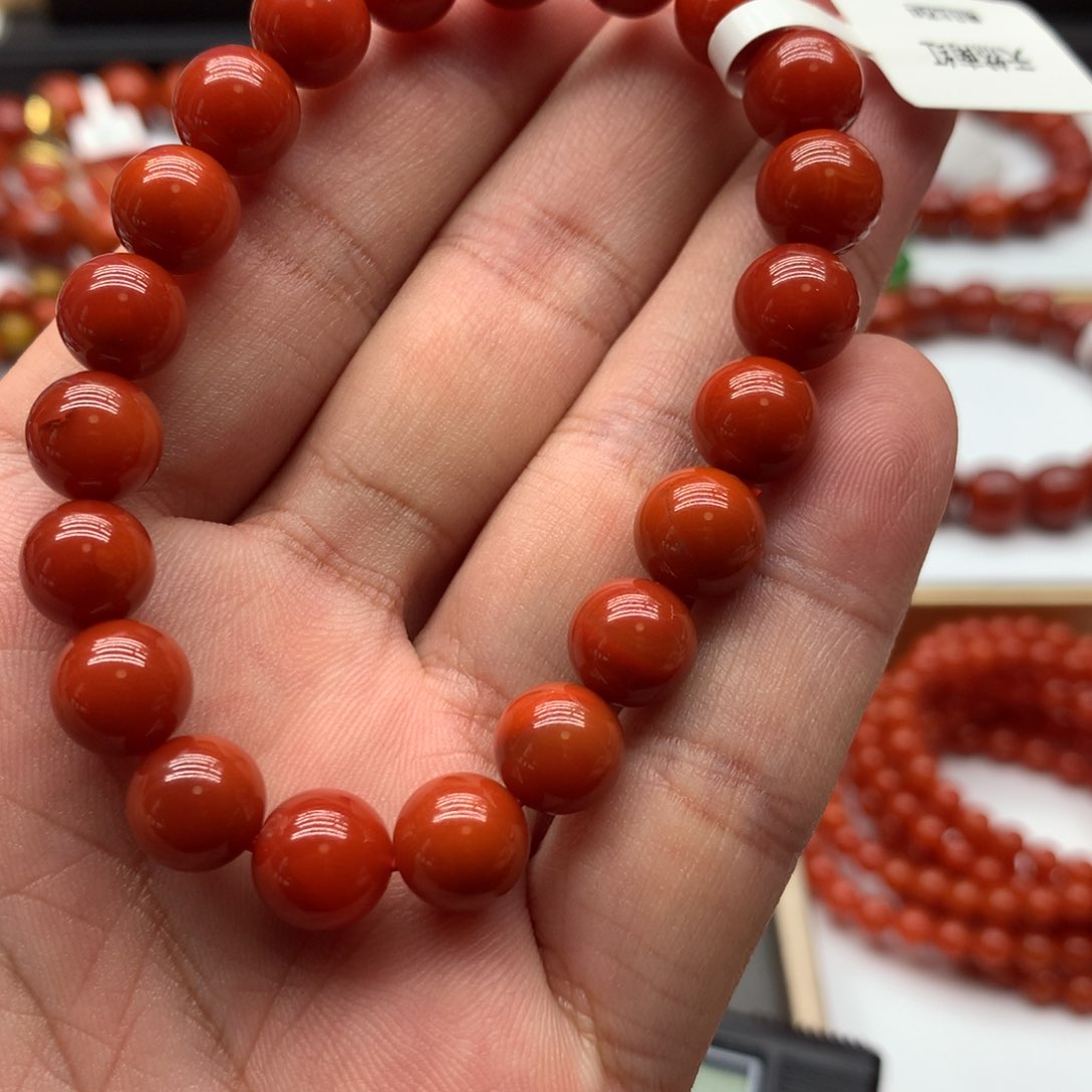 南红玛瑙手链未镶嵌