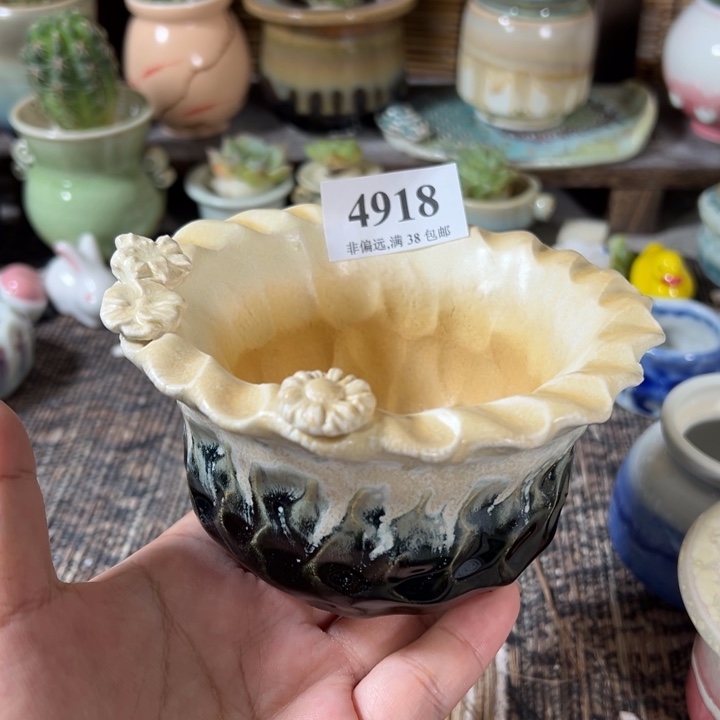 口9 手工花盆满30包邮