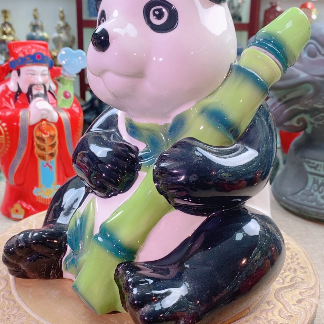 摆件景德镇垚晶陶瓷3斤熊猫
