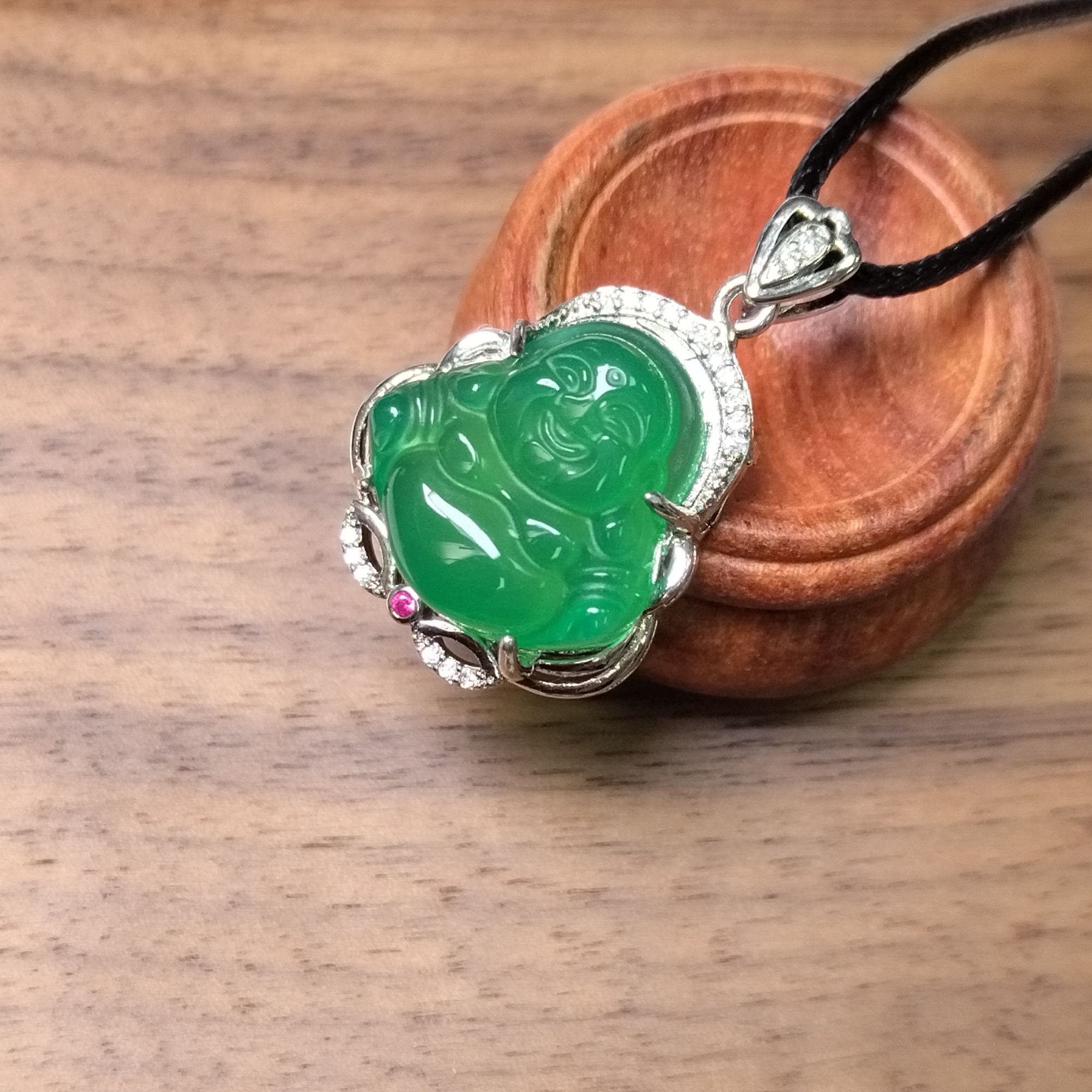 26天然极光23大肚佛公玛瑙吊坠(多样性发)