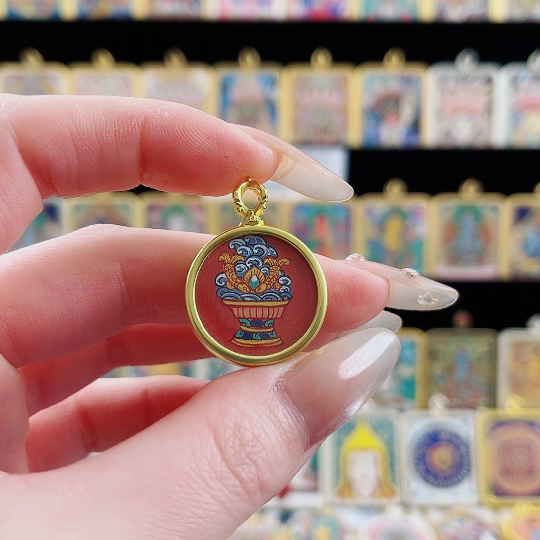 吊坠宝瓶2.0 纯手绘唐卡