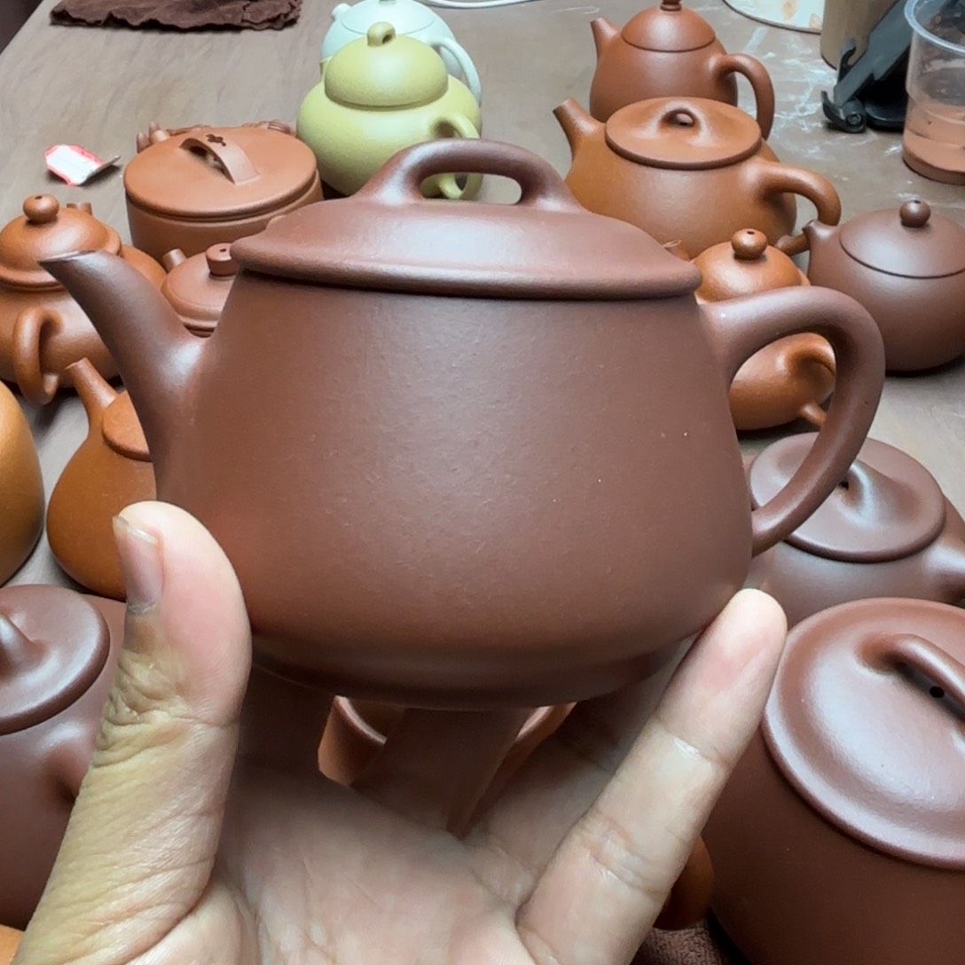 紫砂茶壶影瓢紫泥封釉260CC