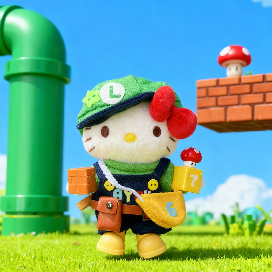 【正版】路易吉KT 包包挂件可爱毛绒玩偶钥匙扣挂饰