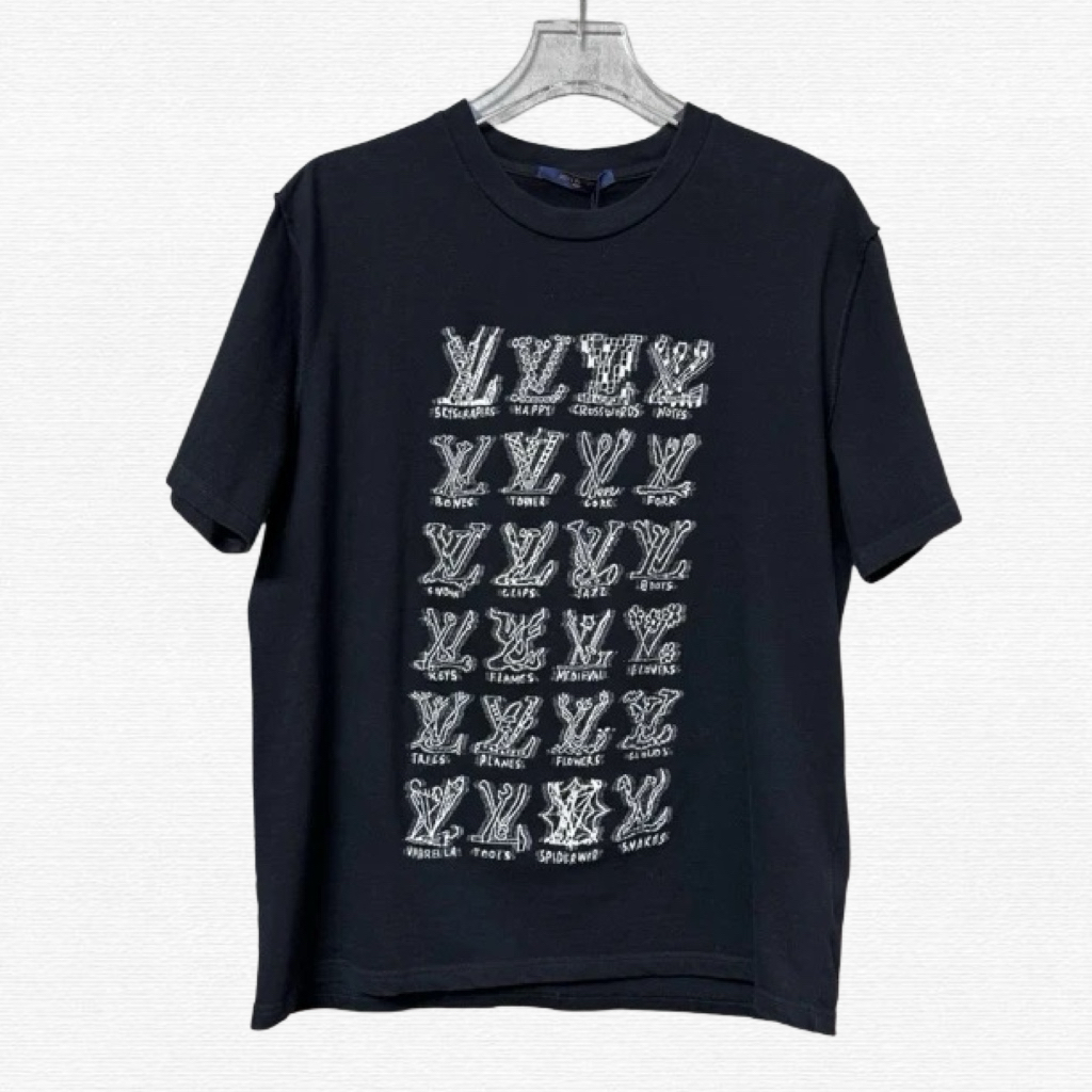 99新 LouisVuitton/路易威登 手势提花满印短袖T恤/70921