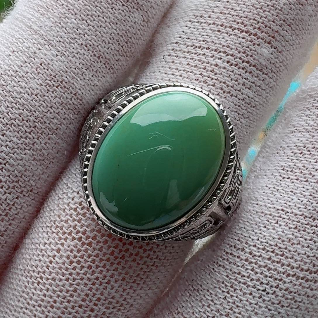 绿松石珠宝奇石银S925镶嵌