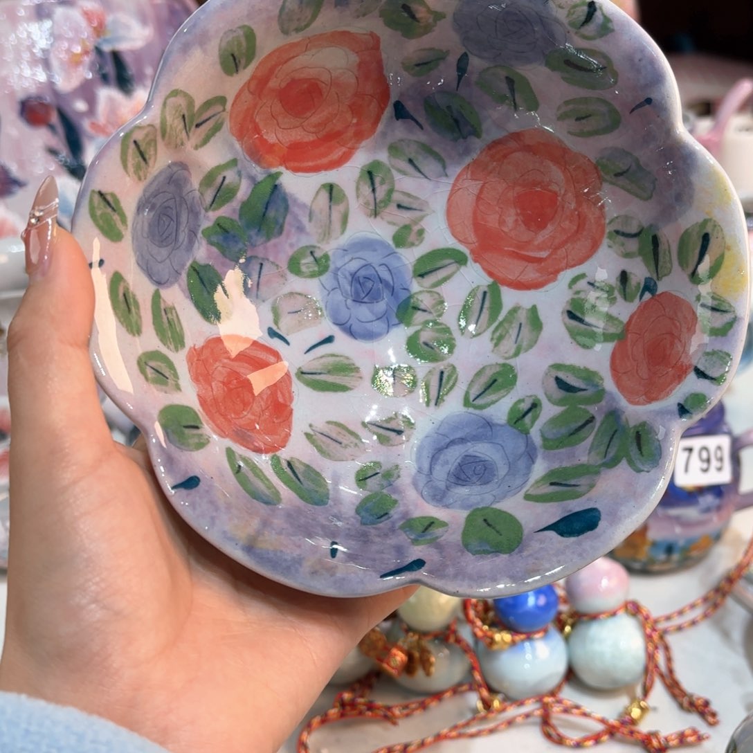 景德镇手绘高温釉下彩陶瓷茶具