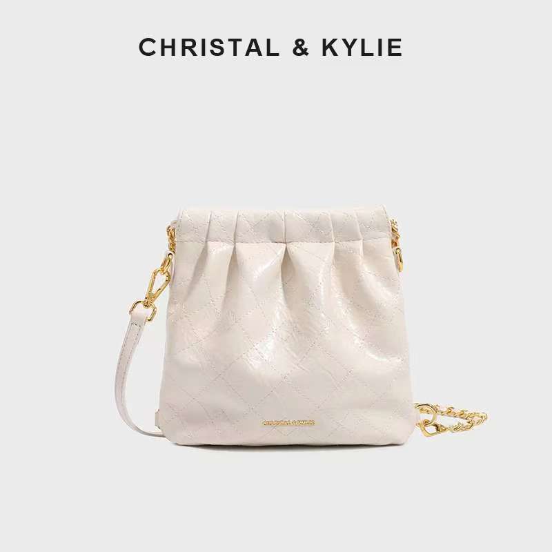【遥哥定制】Christal&Kylie垃圾袋2025双肩单肩包菱格斜挎包CK8041