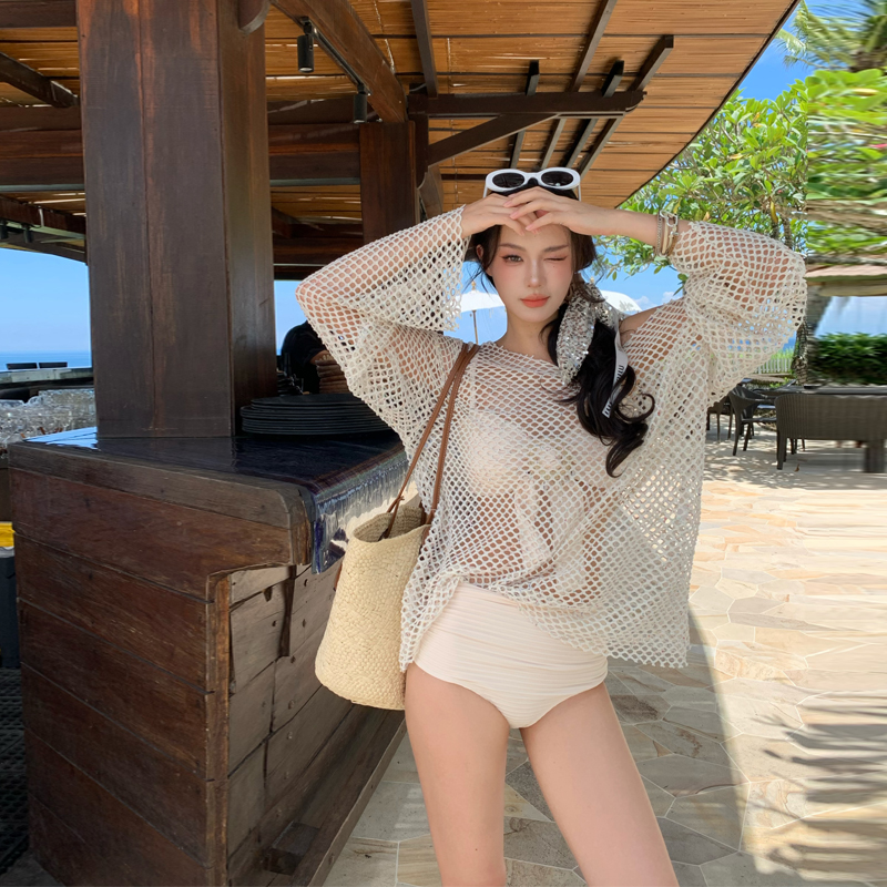 【纯欲白月光】比基尼女性感高级温泉遮肉三件套海边度假新款泳衣
