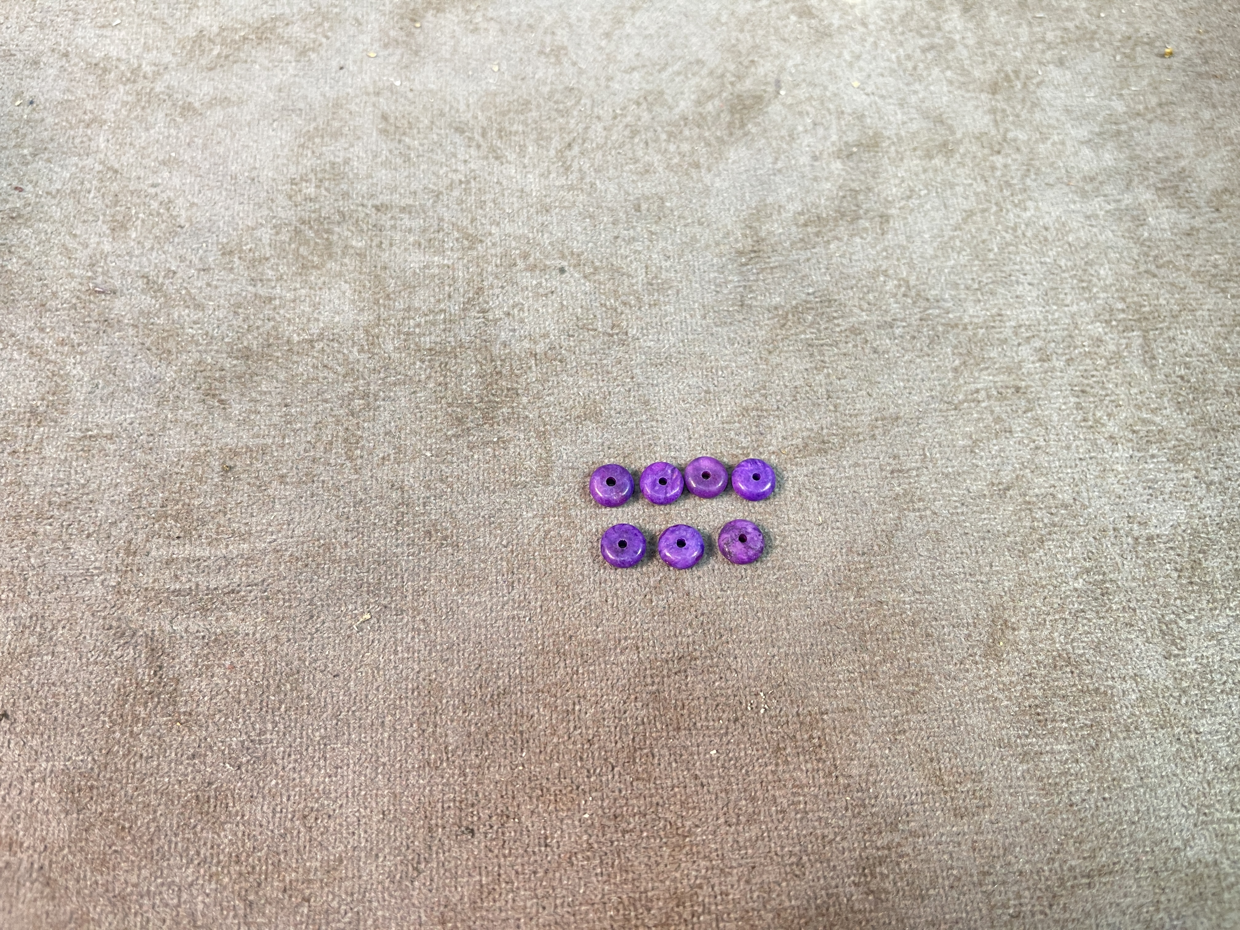 可塘工厂老料紫丝绒算盘珠多样性发一个 LL013