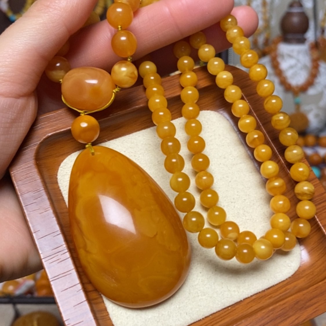 【闪购商品】蜜蜡颈饰未镶嵌项链