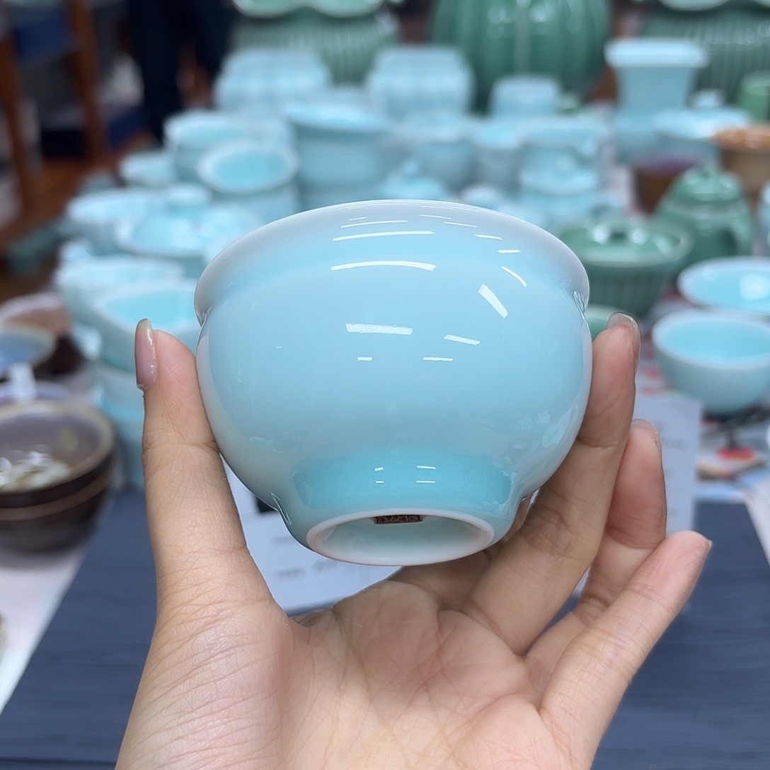 龙泉云间青瓷小米茶器