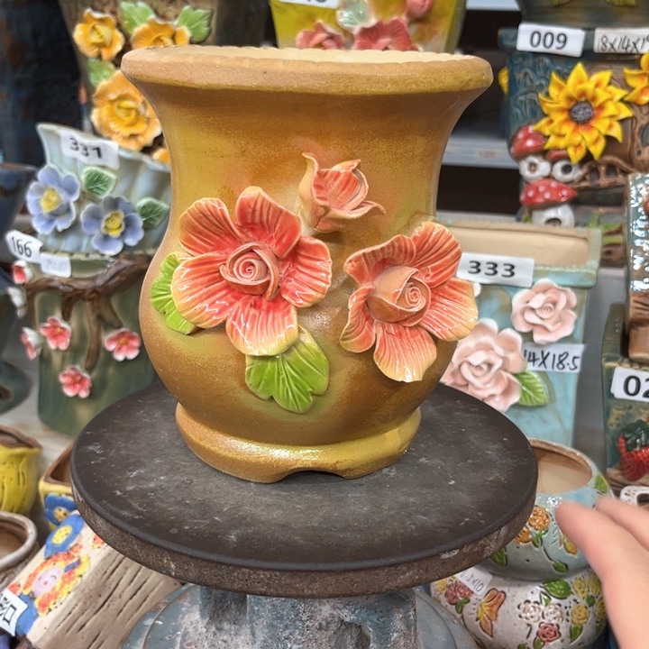 紫砂花盆粗陶材质多肉花盆