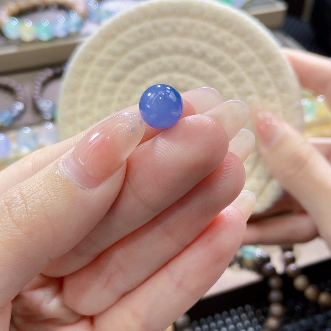 翡翠未镶嵌手链卡10.2妖紫