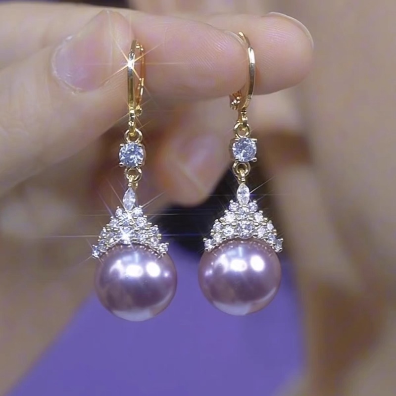 铜合金百搭树脂耳钉e574