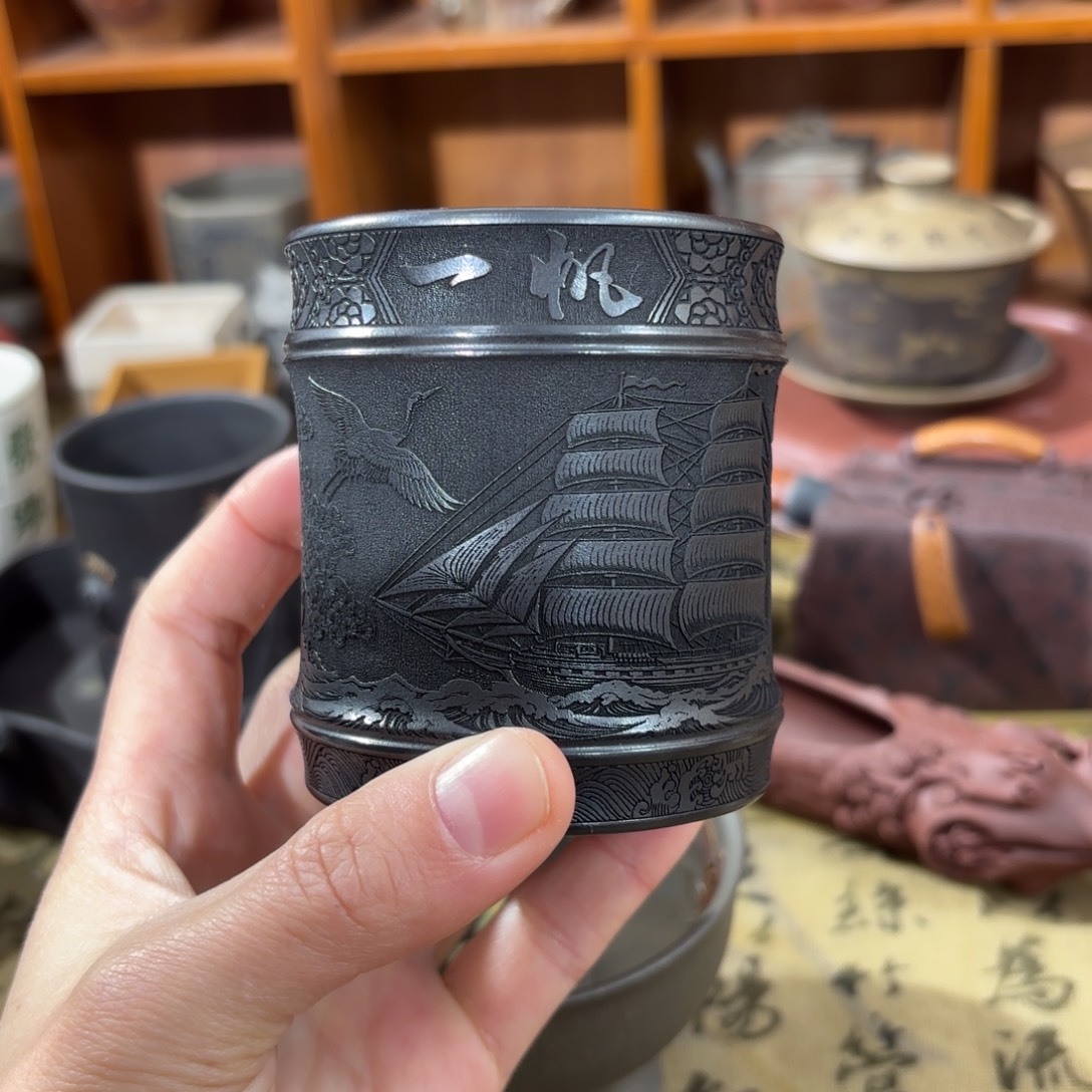 紫砂茶杯宜兴紫砂原矿茶器