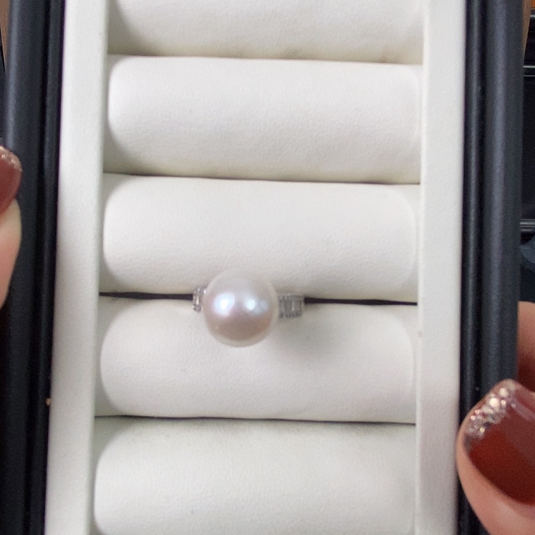 淡水珍珠戒指银S925镶嵌