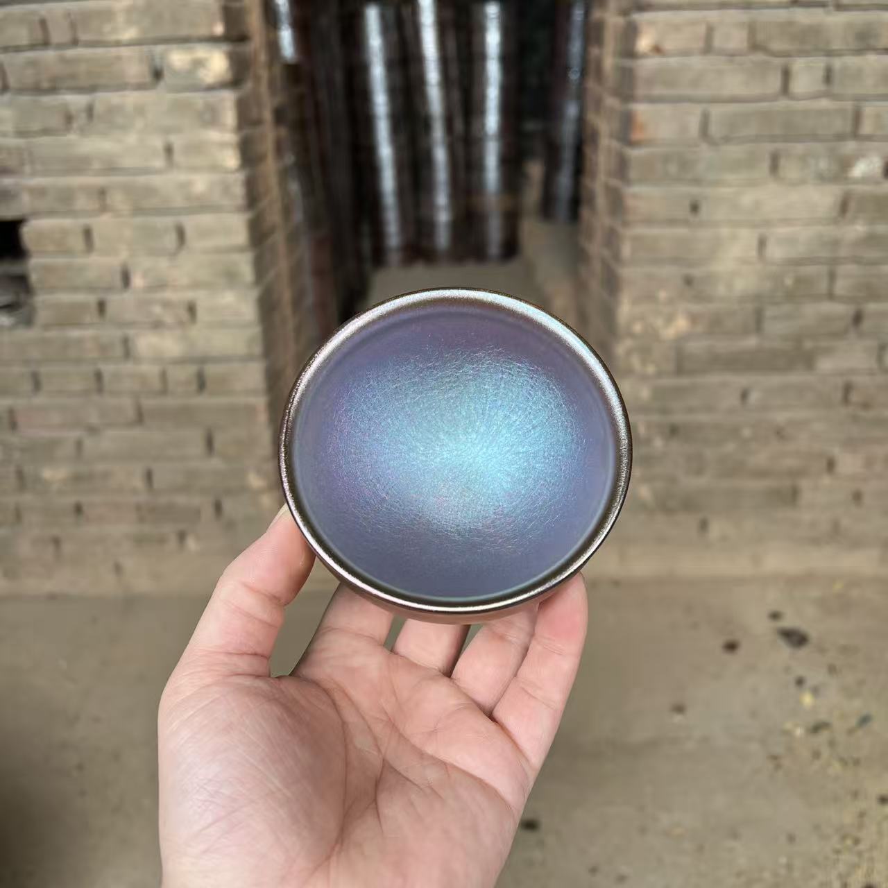 建盏主人杯【极光幻彩：粉】官方指定溯源证书 专用茶具 电烧